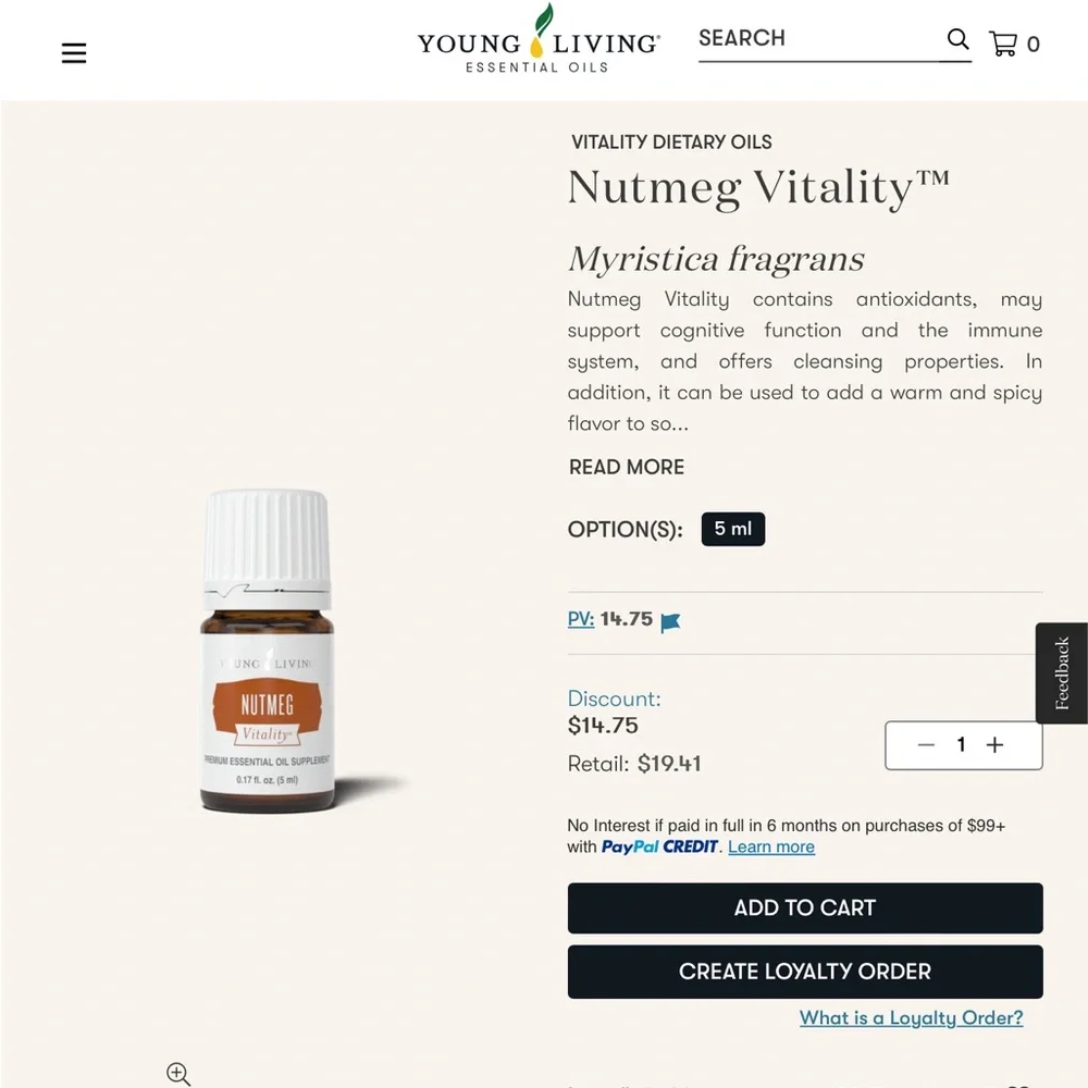 Young Living bundle of 5 ml bottles of Nutmeg & Ginger - Picture 2 of 7